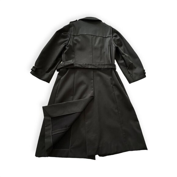 Miu Miu Fall Winter 2007 Black Belted Trench Coat Size 42 IT / US 6 - Picture 6 of 13